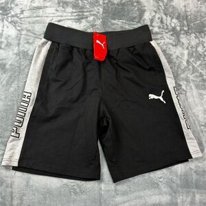 NWT Puma Sweat Shorts Size Medium Elastic Waist Black Boxing Training Basketball